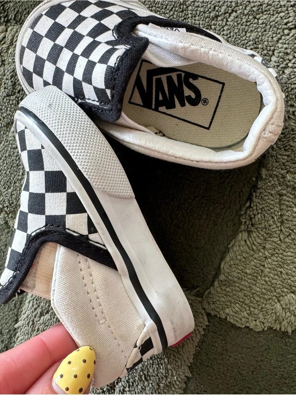 Vans Kids Checkerboard Slip-On Sneakers - Black & White